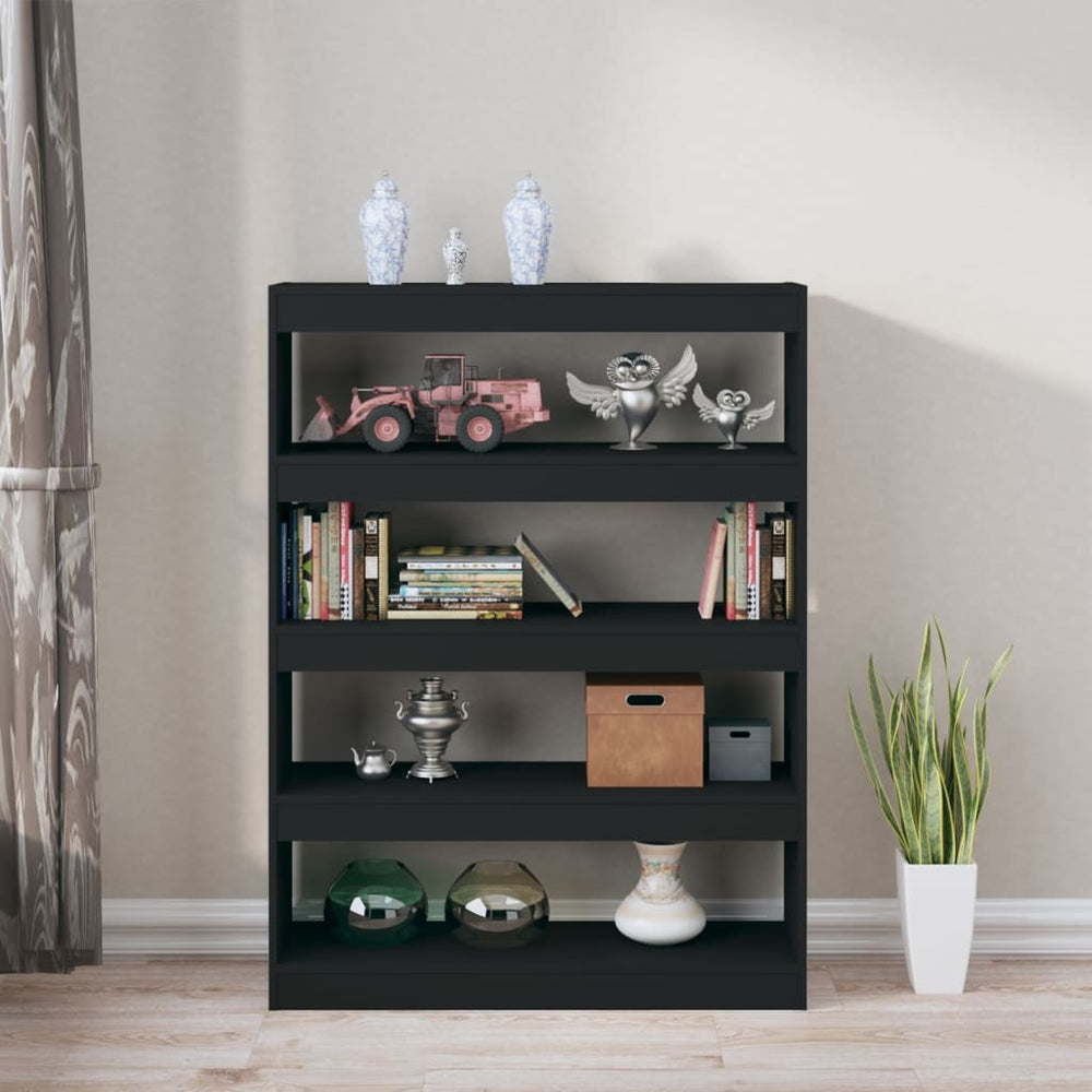 Boekenkast/kamerscherm 100x30x135 cm zwart MeubelReus