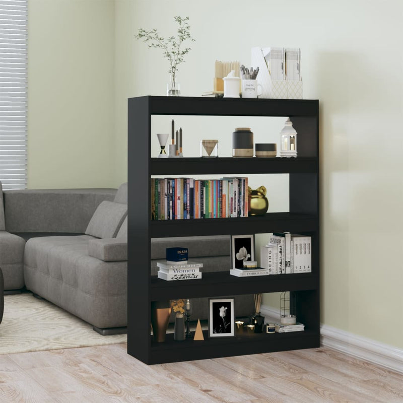 Boekenkast/kamerscherm 100x30x135 cm zwart MeubelReus