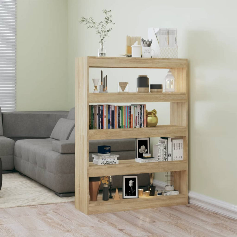 Boekenkast/kamerscherm 100x30x135 cm sonoma eikenkleurig MeubelReus
