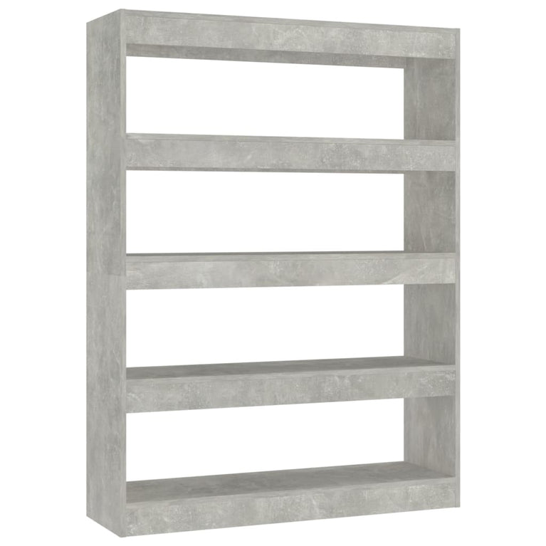 Boekenkast/kamerscherm 100x30x135 cm betongrijs MeubelReus
