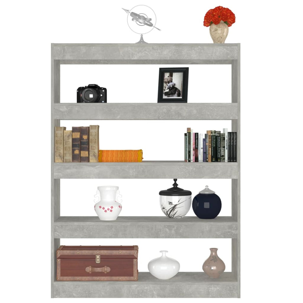 Boekenkast/kamerscherm 100x30x135 cm betongrijs MeubelReus