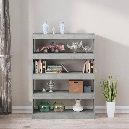 Boekenkast/kamerscherm 100x30x135 cm betongrijs MeubelReus