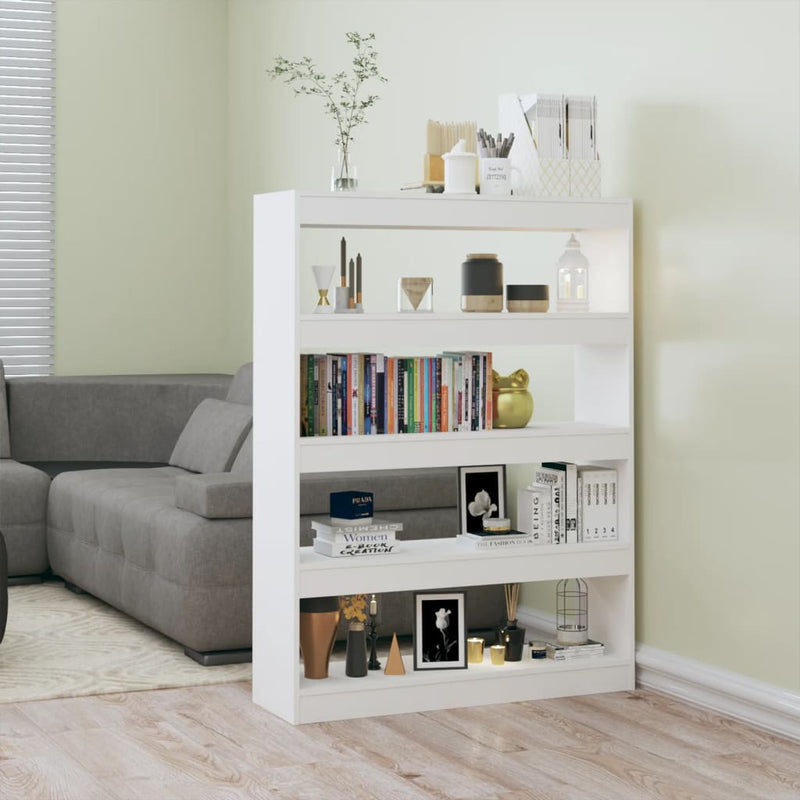 Boekenkast/kamerscherm 100x30x135 cm hoogglans wit MeubelReus