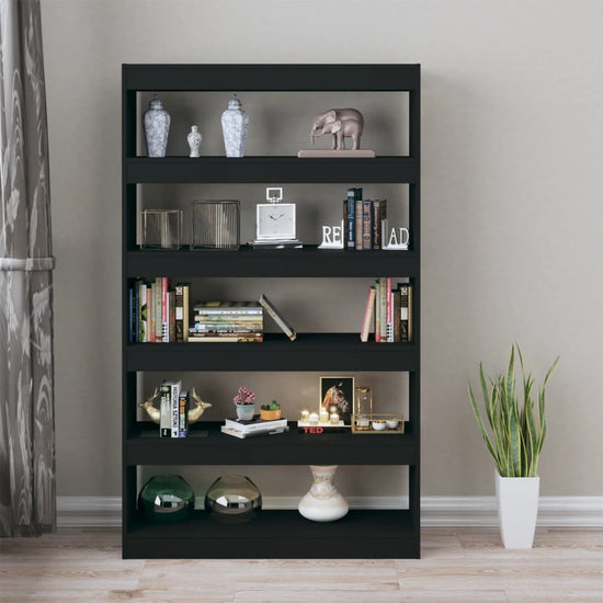 Boekenkast/kamerscherm 100x30x166 cm zwart MeubelReus