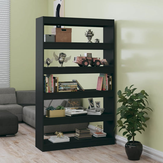 Boekenkast/kamerscherm 100x30x166 cm zwart MeubelReus