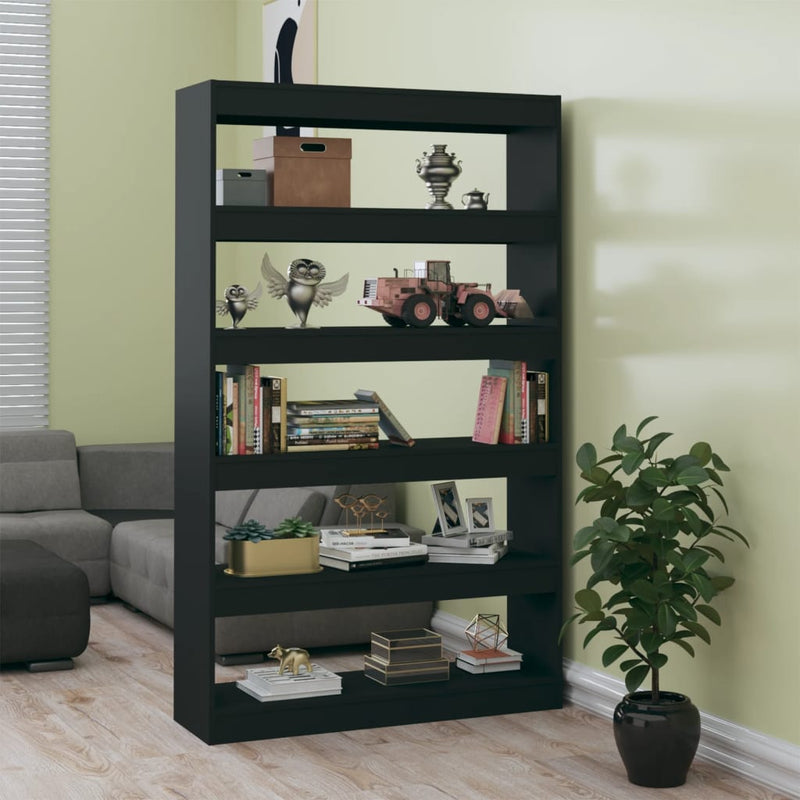 Boekenkast/kamerscherm 100x30x166 cm zwart MeubelReus