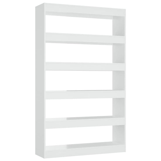 Boekenkast/kamerscherm 100x30x166 cm hoogglans wit MeubelReus