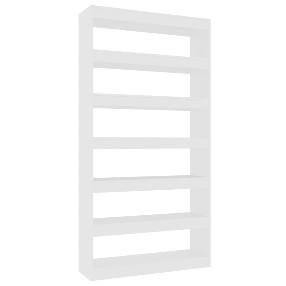 Boekenkast/kamerscherm 100x30x198 cm bewerkt hout wit MeubelReus