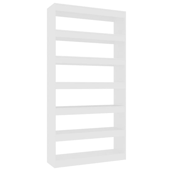 Boekenkast/kamerscherm 100x30x198 cm bewerkt hout wit MeubelReus