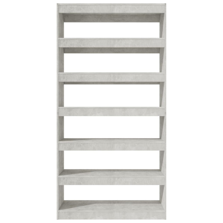Boekenkast/kamerscherm 100x30x198 cm bewerkt hout betongrijs