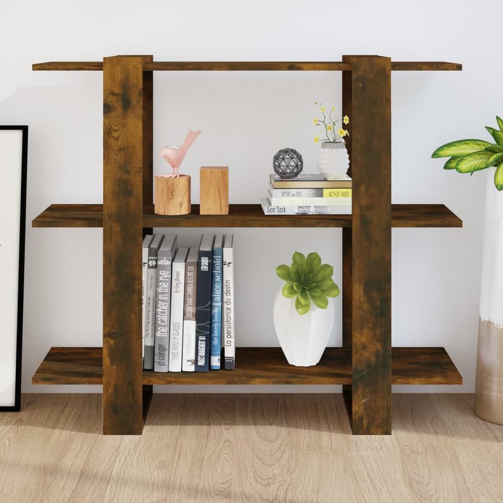 Boekenkast/kamerscherm 100x30x87 cm gerookt eikenkleurig MeubelReus