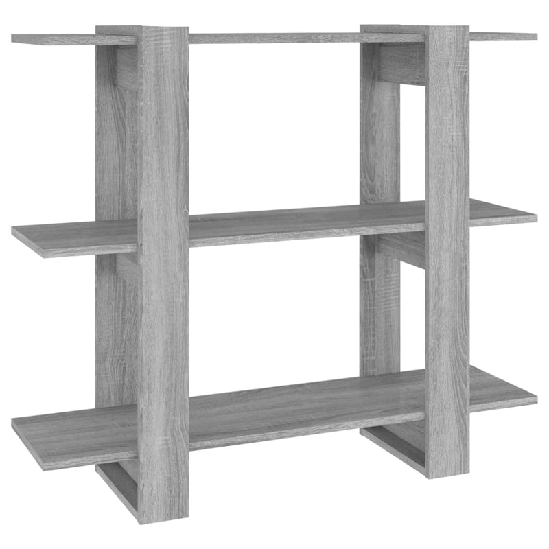 Boekenkast/kamerscherm 100x30x87 cm grijs sonoma eikenkleurig MeubelReus