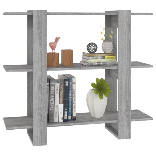 Boekenkast/kamerscherm 100x30x87 cm grijs sonoma eikenkleurig MeubelReus