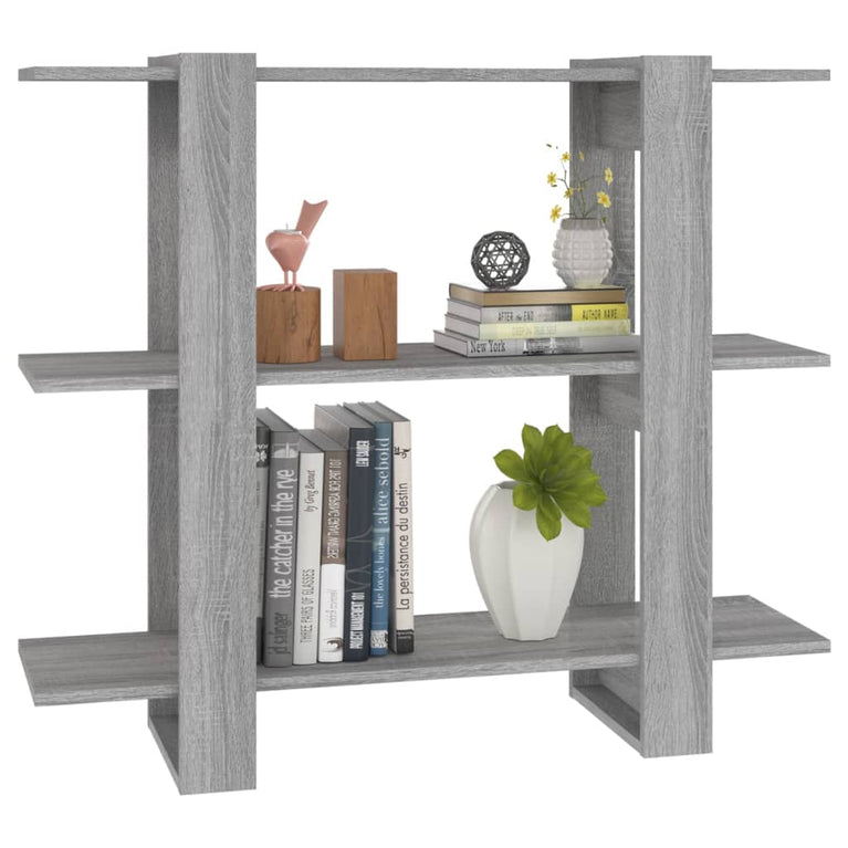 Boekenkast/kamerscherm 100x30x87 cm grijs sonoma eikenkleurig MeubelReus