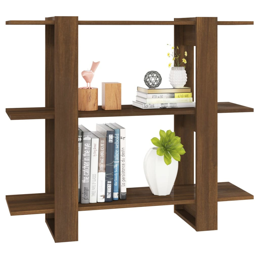 Boekenkast/kamerscherm 100x30x87 cm bruineikenkleurig MeubelReus