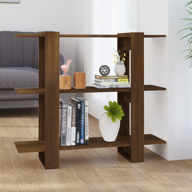 Boekenkast/kamerscherm 100x30x87 cm bruineikenkleurig MeubelReus