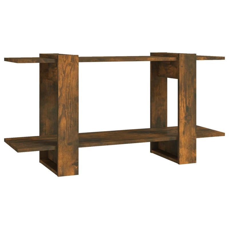 Boekenkast 100x30x51 cm bewerkt hout gerookt eikenkleurig MeubelReus