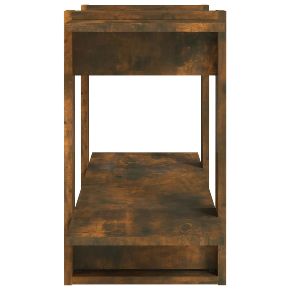 Boekenkast 100x30x51 cm bewerkt hout gerookt eikenkleurig MeubelReus