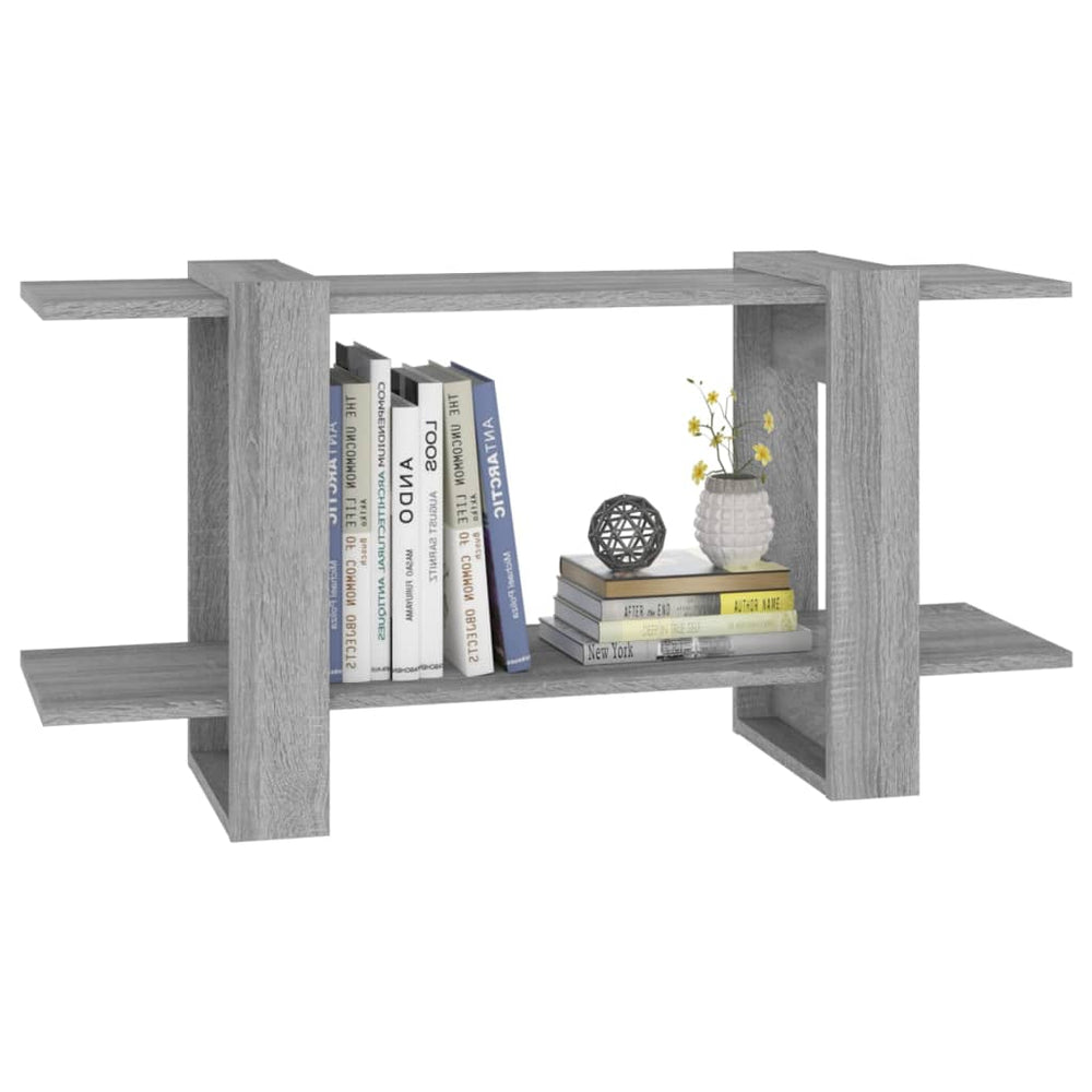Boekenkast 100x30x51 cm bewerkt hout grijs sonoma eikenkleurig MeubelReus