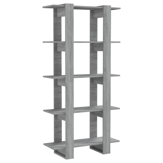 Boekenkast/kamerscherm 80x30x160 cm spaanplaat grijs sonoma MeubelReus