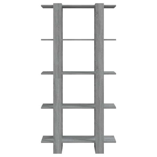 Boekenkast/kamerscherm 80x30x160 cm spaanplaat grijs sonoma MeubelReus