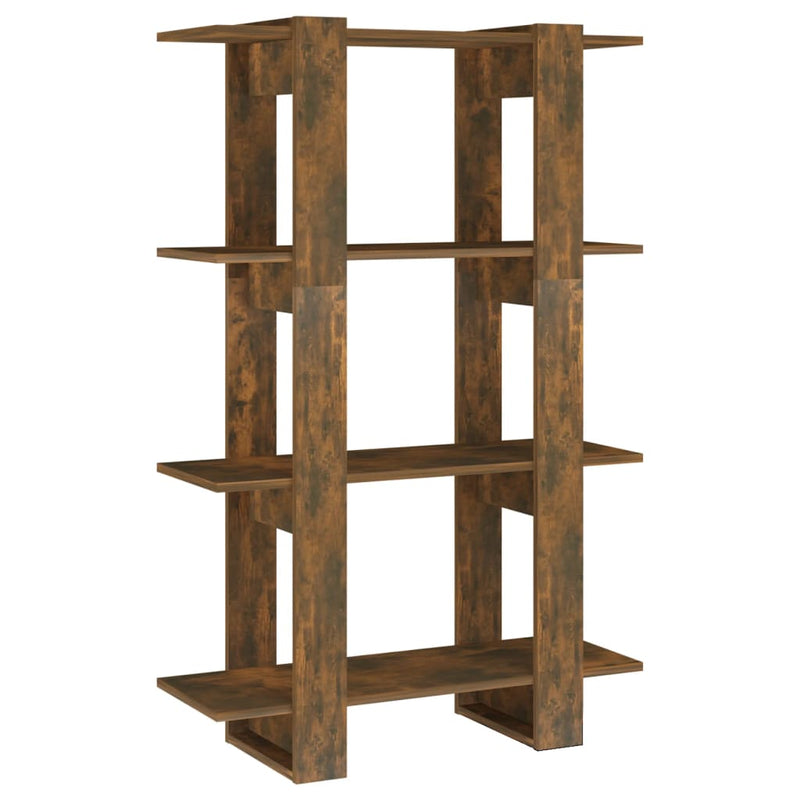 Boekenkast/kamerscherm 80x30x123,5 cm gerookt eikenkleurig
