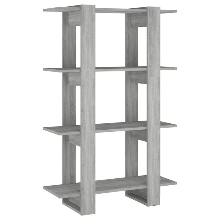 Boekenkast/kamerscherm 80x30x123,5 cm grijs sonoma eikenkleurig MeubelReus