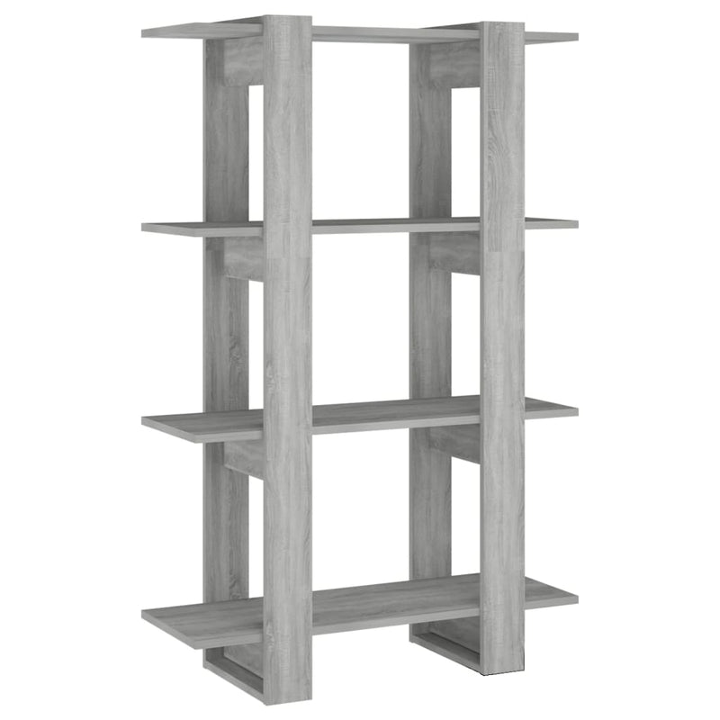 Boekenkast/kamerscherm 80x30x123,5 cm grijs sonoma eikenkleurig MeubelReus