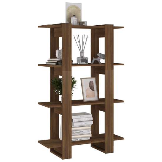 Boekenkast/kamerscherm 80x30x123,5 cm bruineikenkleurig MeubelReus