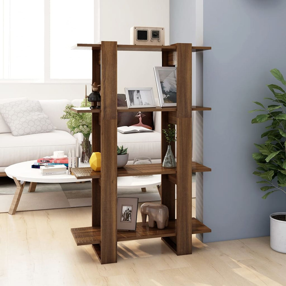Boekenkast/kamerscherm 80x30x123,5 cm bruineikenkleurig MeubelReus