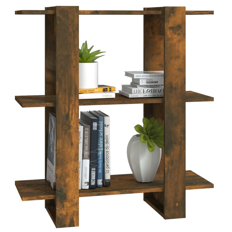 Boekenkast/kamerscherm 80x30x87 cm gerookt eikenkleurig MeubelReus