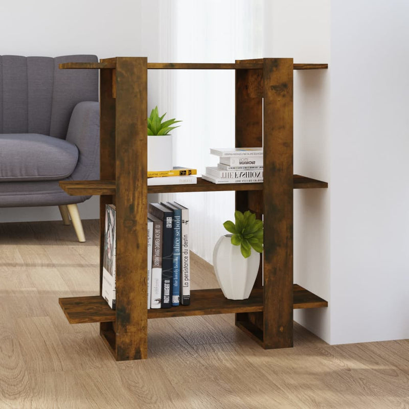 Boekenkast/kamerscherm 80x30x87 cm gerookt eikenkleurig MeubelReus