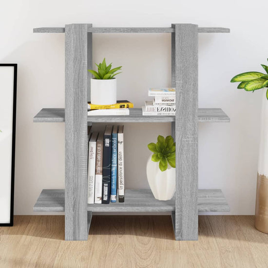 Boekenkast/kamerscherm 80x30x87 cm grijs sonoma eikenkleurig MeubelReus
