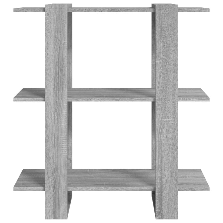 Boekenkast/kamerscherm 80x30x87 cm grijs sonoma eikenkleurig MeubelReus