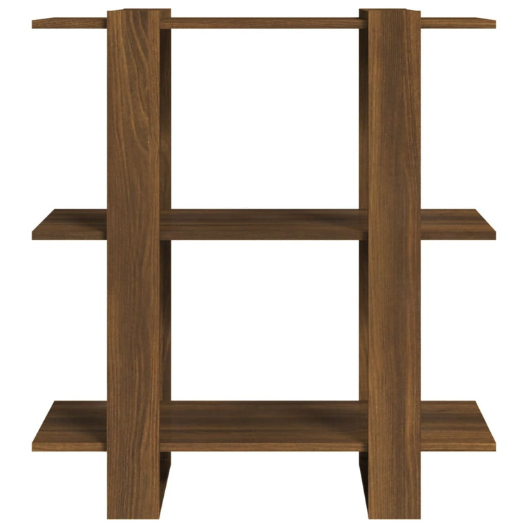 Boekenkast/kamerscherm 80x30x87 cm bruineikenkleurig MeubelReus