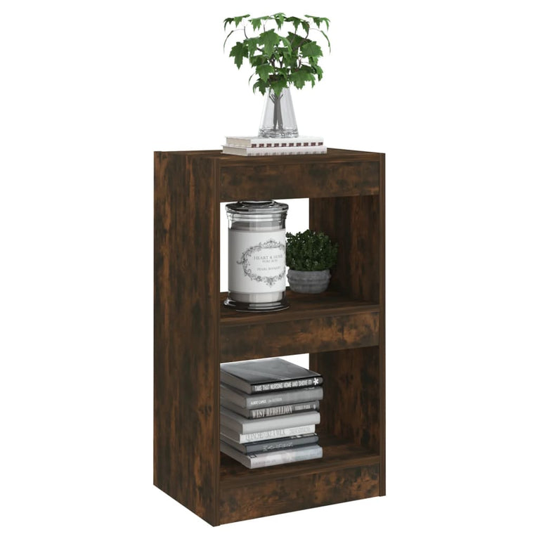 Boekenkast/kamerscherm 40x30x72 cm gerookt eikenkleurig