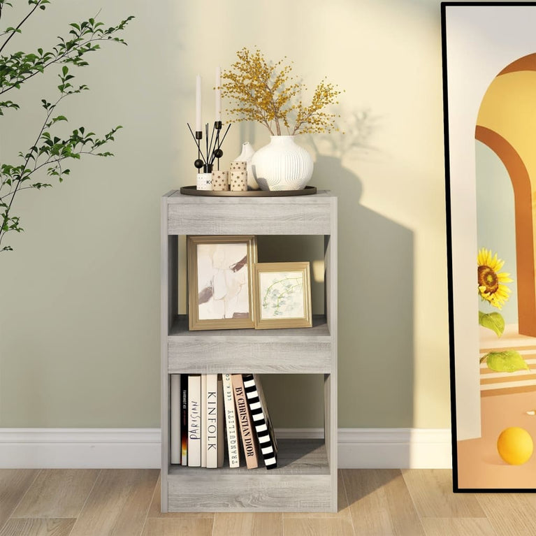 Boekenkast/kamerscherm 40x30x72 cm grijs sonoma eikenkleurig MeubelReus
