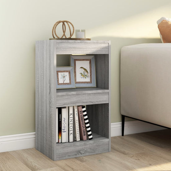 Boekenkast/kamerscherm 40x30x72 cm grijs sonoma eikenkleurig MeubelReus