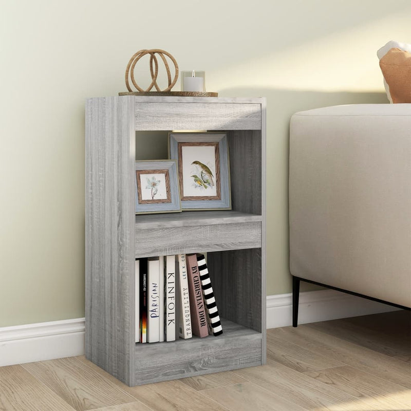 Boekenkast/kamerscherm 40x30x72 cm grijs sonoma eikenkleurig MeubelReus
