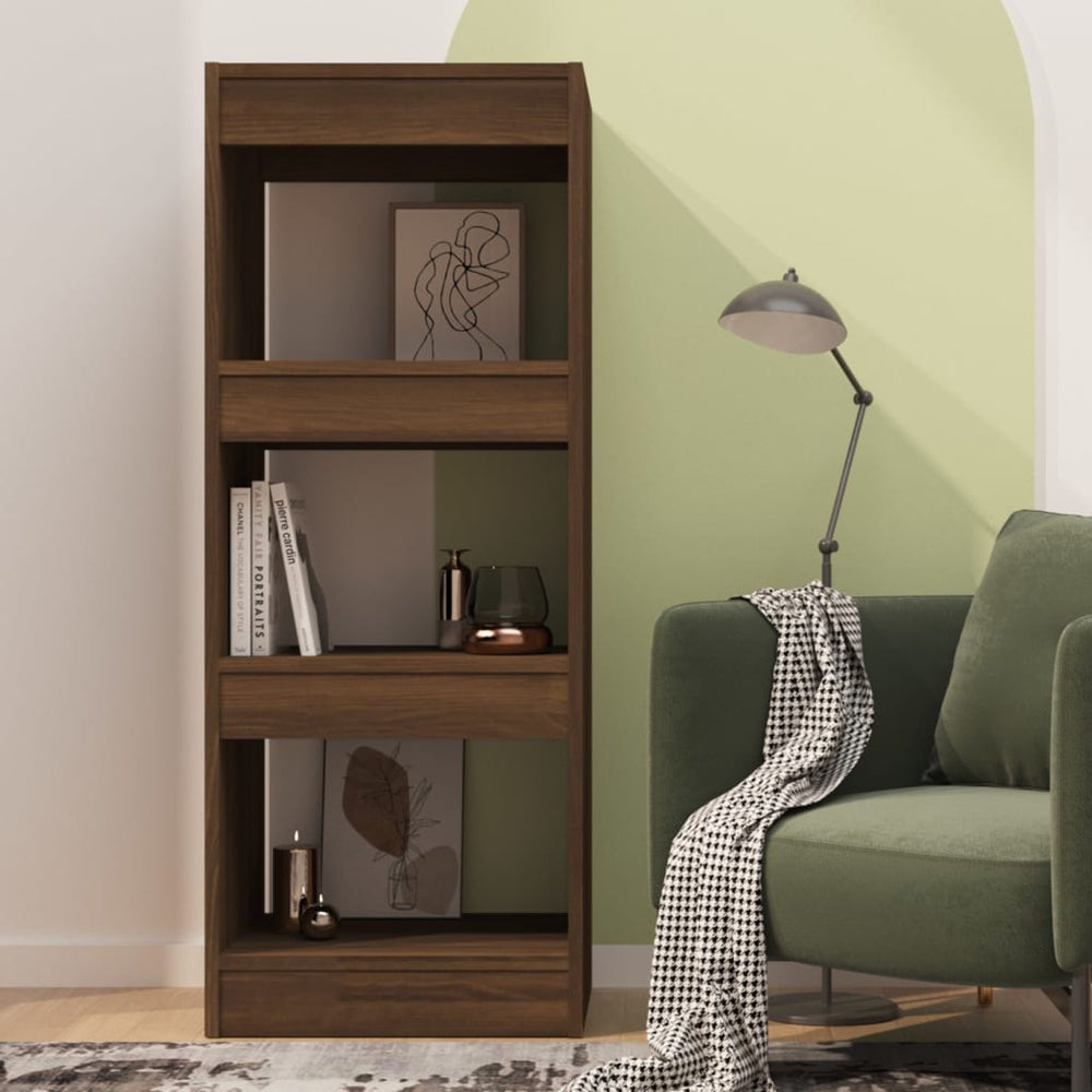 Boekenkast/kamerscherm 40x30x103 cm spaanplaat bruineikenkleur MeubelReus