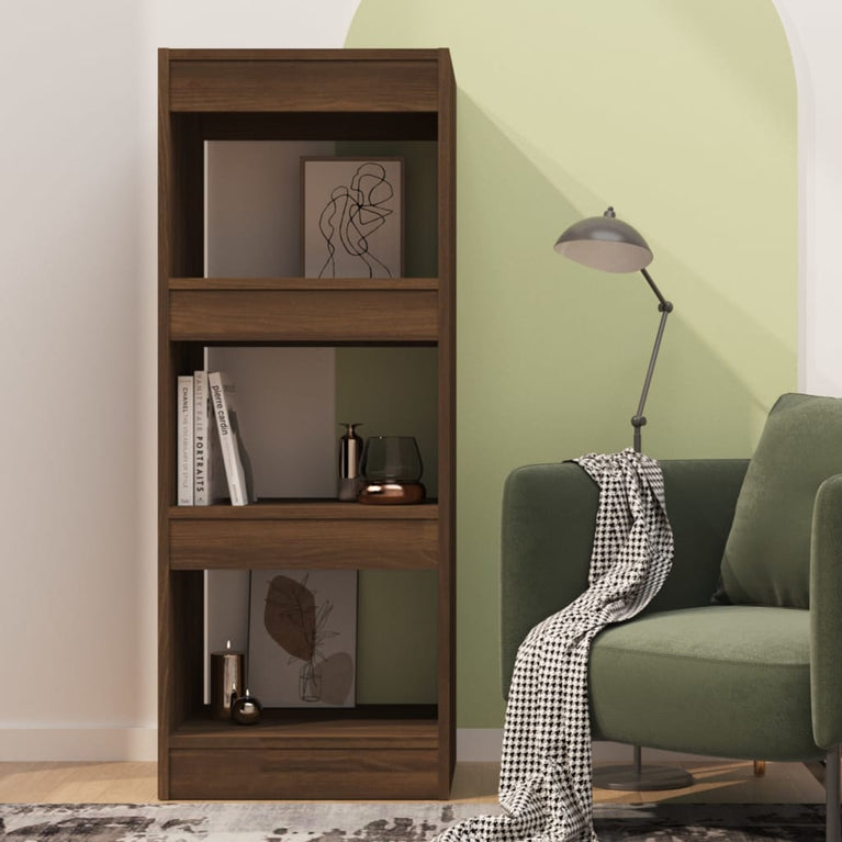Boekenkast/kamerscherm 40x30x103 cm spaanplaat bruineikenkleur MeubelReus