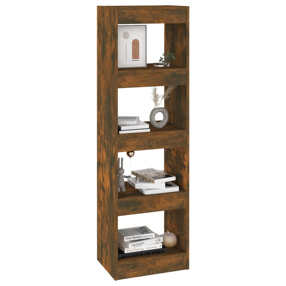 Boekenkast/kamerscherm 40x30x135 cm gerookt eikenkleurig MeubelReus