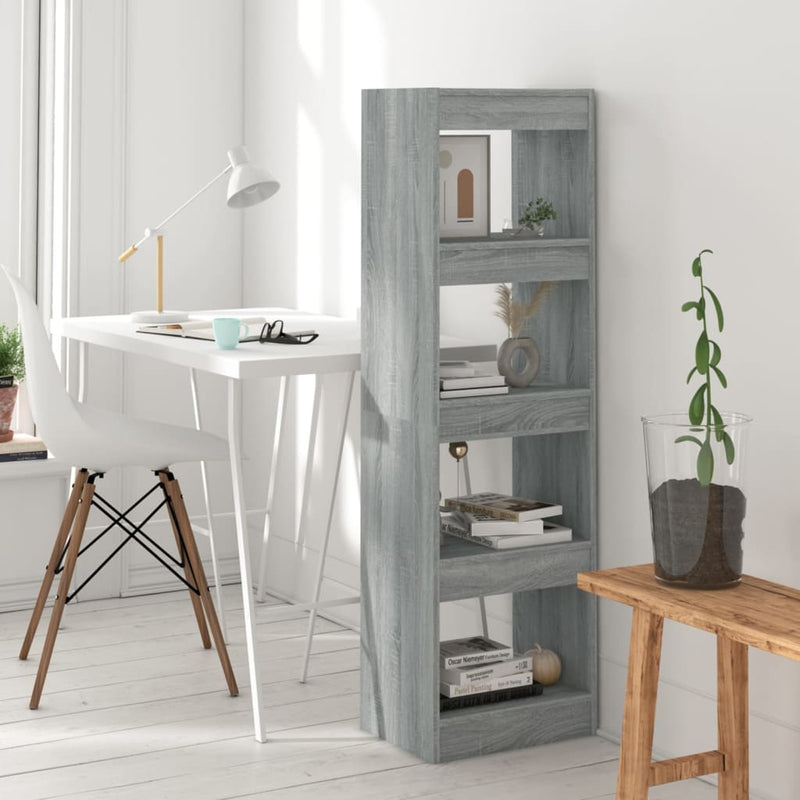 Boekenkast/kamerscherm 40x30x135 cm grijs sonoma eikenkleurig MeubelReus