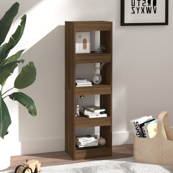 Boekenkast/kamerscherm 40x30x135 cm bruineikenkleurig MeubelReus