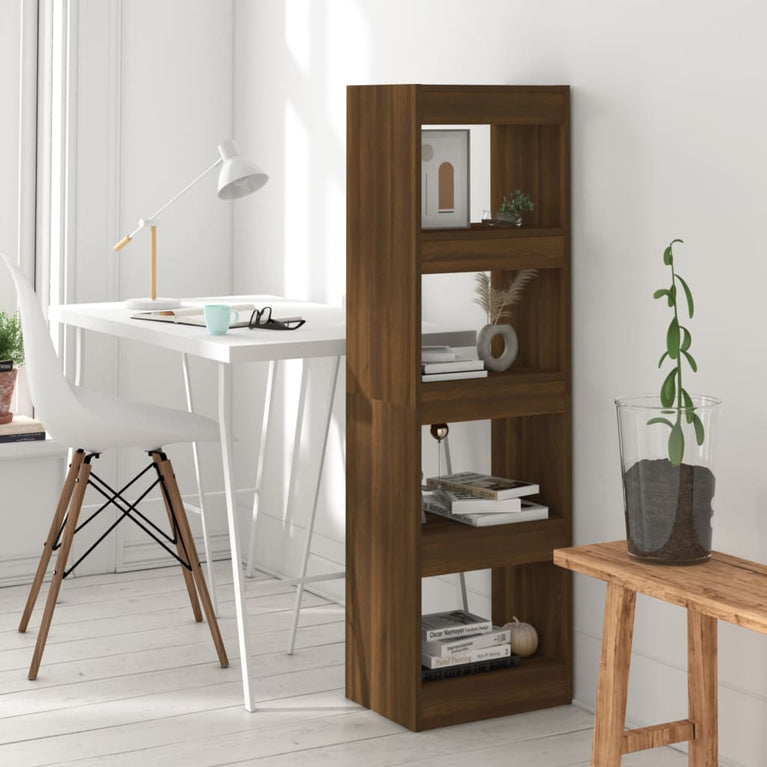 Boekenkast/kamerscherm 40x30x135 cm bruineikenkleurig MeubelReus