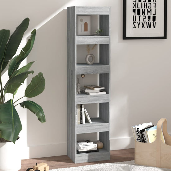 Boekenkast/kamerscherm 40x30x166 cm grijs sonoma eikenkleurig MeubelReus