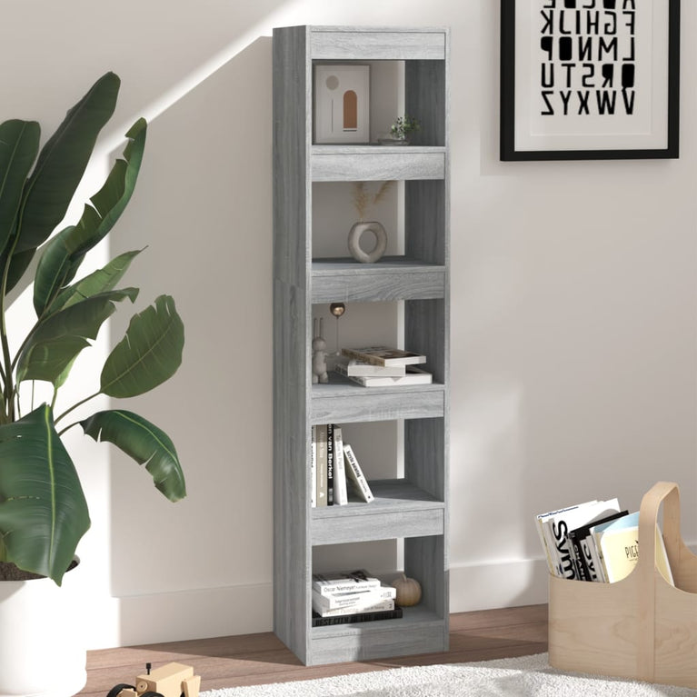 Boekenkast/kamerscherm 40x30x166 cm grijs sonoma eikenkleurig MeubelReus