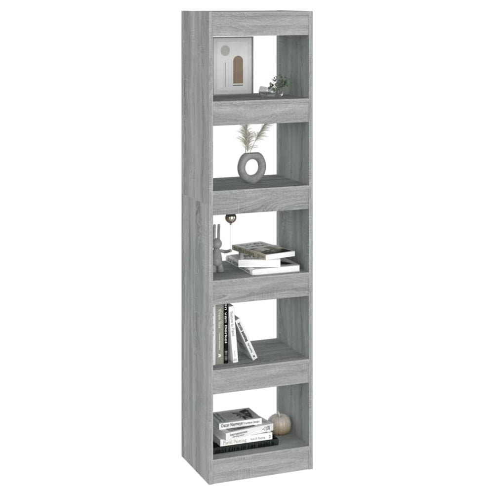 Boekenkast/kamerscherm 40x30x166 cm grijs sonoma eikenkleurig MeubelReus