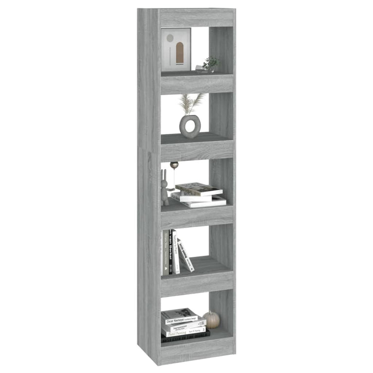 Boekenkast/kamerscherm 40x30x166 cm grijs sonoma eikenkleurig MeubelReus