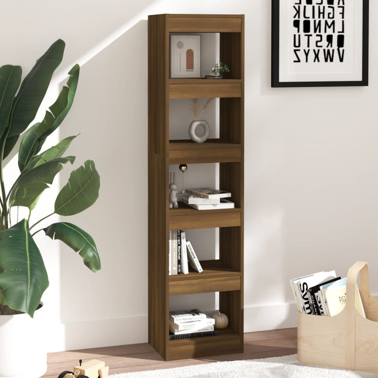 Boekenkast/kamerscherm 40x30x166 cm bruineikenkleurig MeubelReus